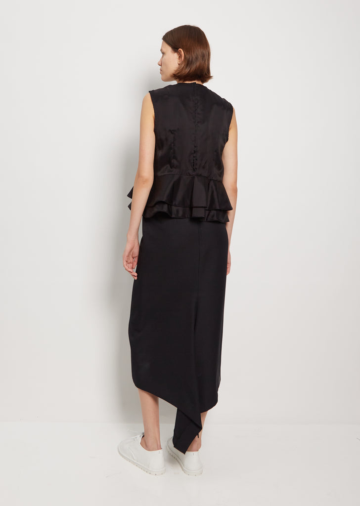 Cupra Tafetta Peplum Top
