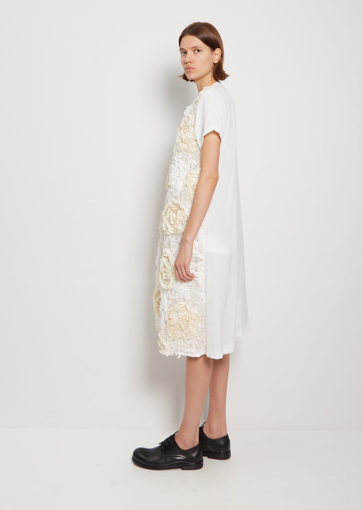 Tape Embroidery Cupra Short Sleeve Dress