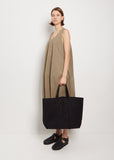 Medium Washed Canvas 6-Pockets Tote — Black