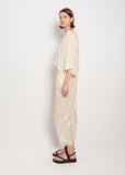 Silk Habotai V-Neck Blouse