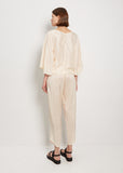 Silk Habotai V-Neck Blouse