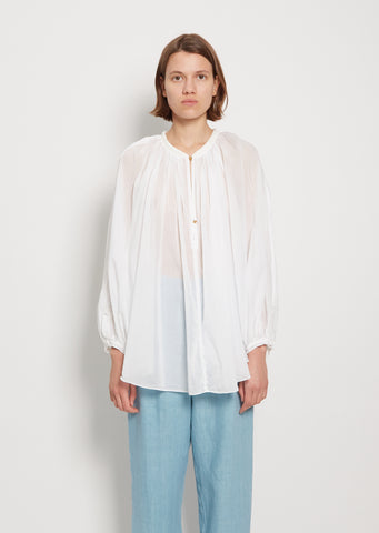 Cotton Silk Voile Poet Blouse