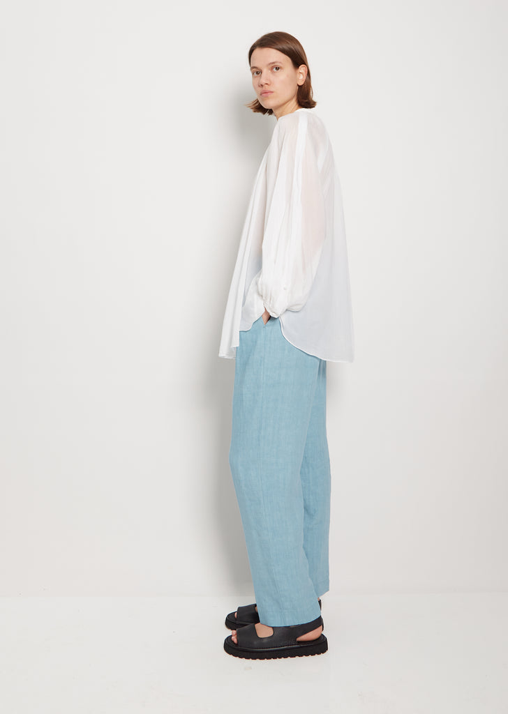 Cotton Silk Voile Poet Blouse