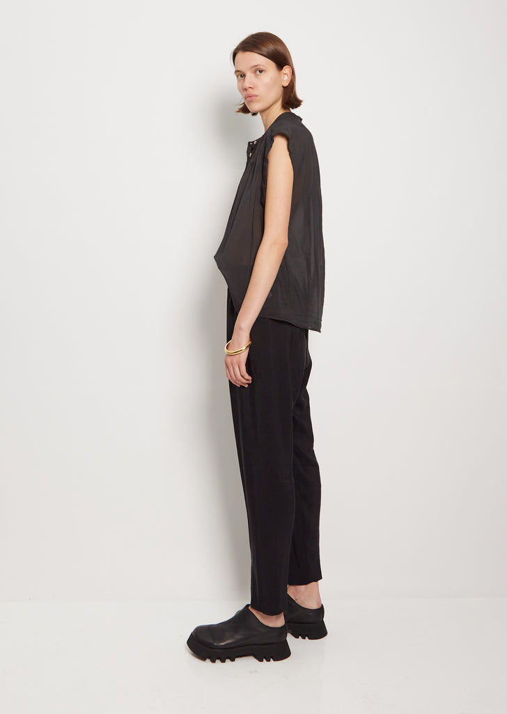 Ripstop Fluid Trousers — Black