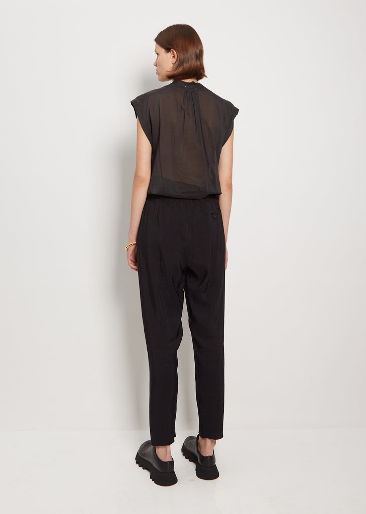 Ripstop Fluid Trousers — Black