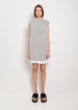 Cotton Poplin x Cotton Knit Dress