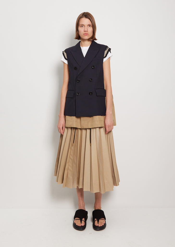 Suiting Polyester Wool Mix Vest