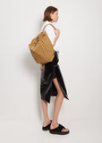 Gabardine 2-Way Backpack — Beige