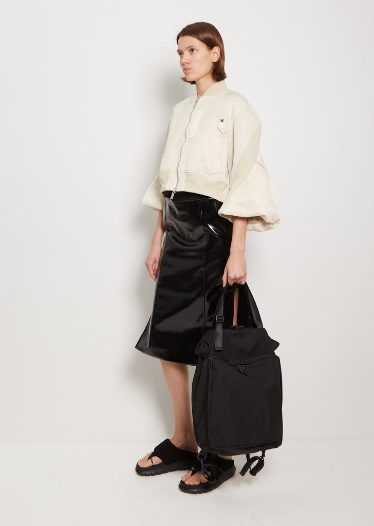 Gabardine 2-Way Backpack — Black