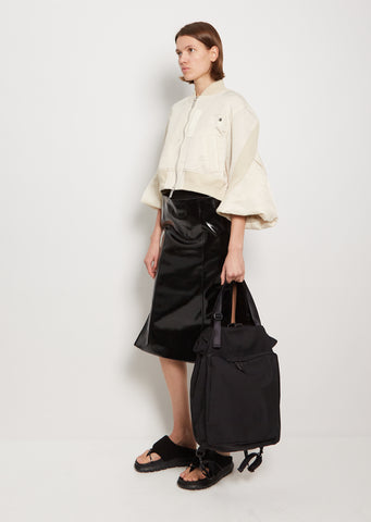 Gabardine 2-Way Backpack — Black