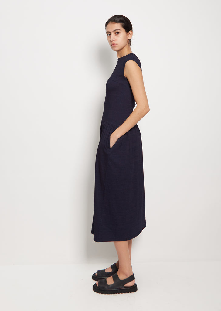 Indigo Slub Knit Dress