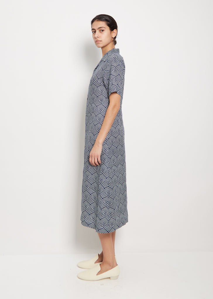 Indigo Linen Minamo Bassen Dress