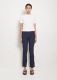 Cupro Check Flared Pants