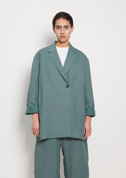 waka◾︎【SACRA】VISCOSE LINEN SATIN COAT OUTERWEAR – SAYAKA DAVIS NEW YORK