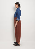 Chalco Crop Cotton Pant — Chestnut