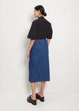 Preto Denim Skirt
