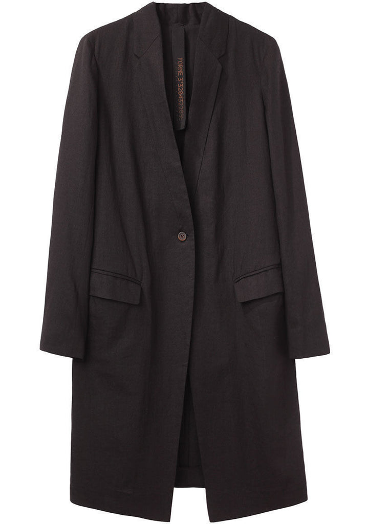 Single Button Faux Coat