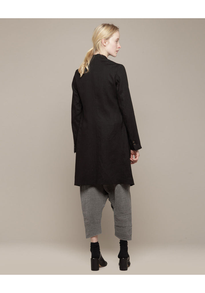 Single Button Faux Coat