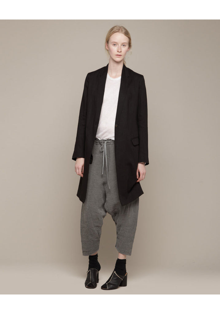 Single Button Faux Coat