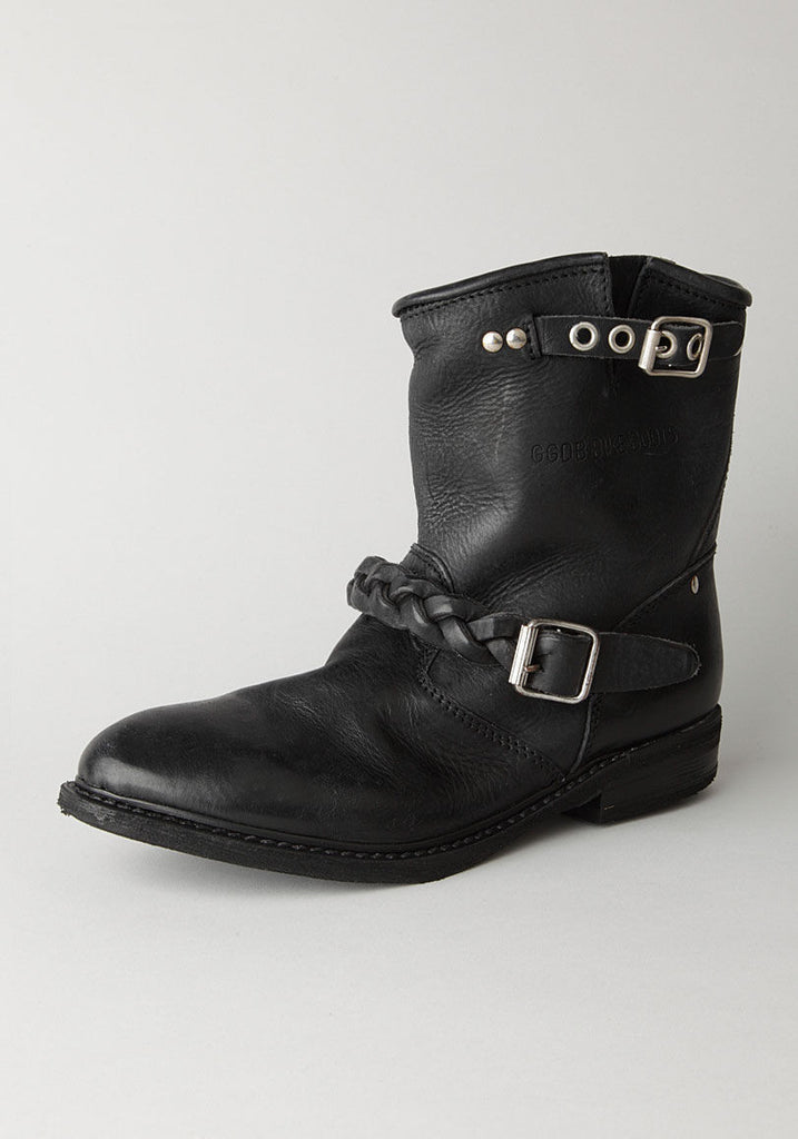 Short Biker Boot w/ Braid