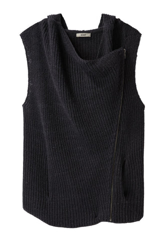 Hooded Zip Sweater Vest