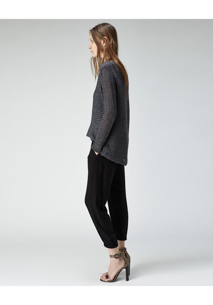 Tucked Linen Pullover