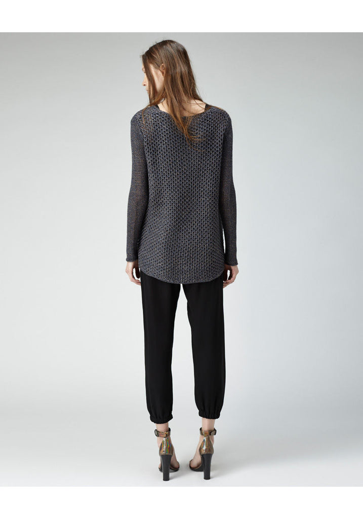 Tucked Linen Pullover