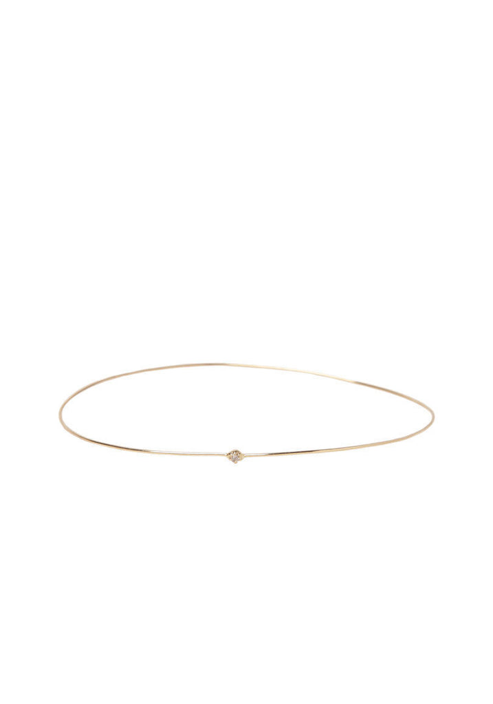 Gold Bangle with Diamond