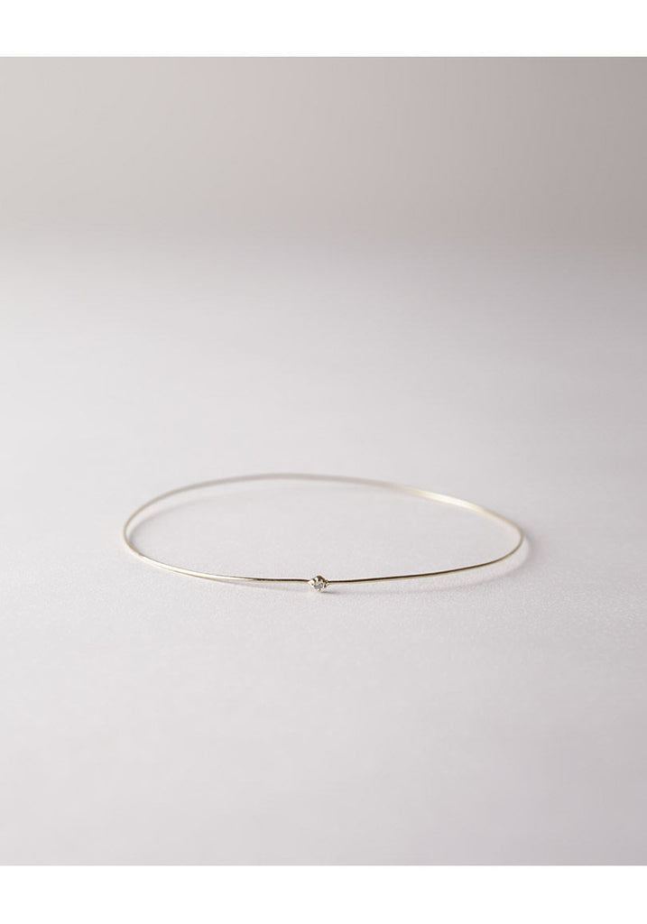 Gold Bangle with Diamond