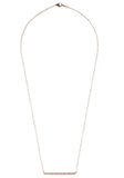 Rose Gold Diamond Bar Necklace