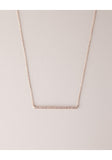 Rose Gold Diamond Bar Necklace