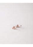 Rose Gold Emerald Stud Earrings