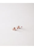 Rose Gold Ruby Stud Earrings