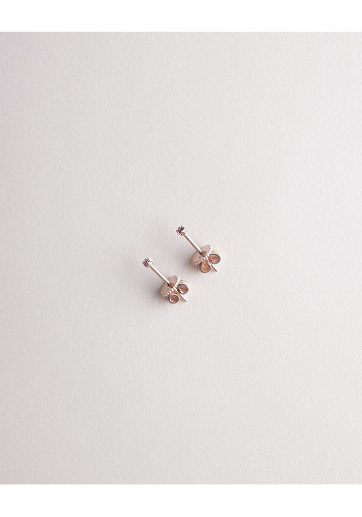 Rose Gold Ruby Stud Earrings