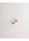 Rose Gold Ruby Stud Earrings