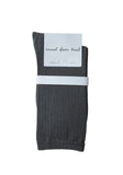 Silk Rib Crew Socks