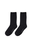 Silk Rib Crew Socks