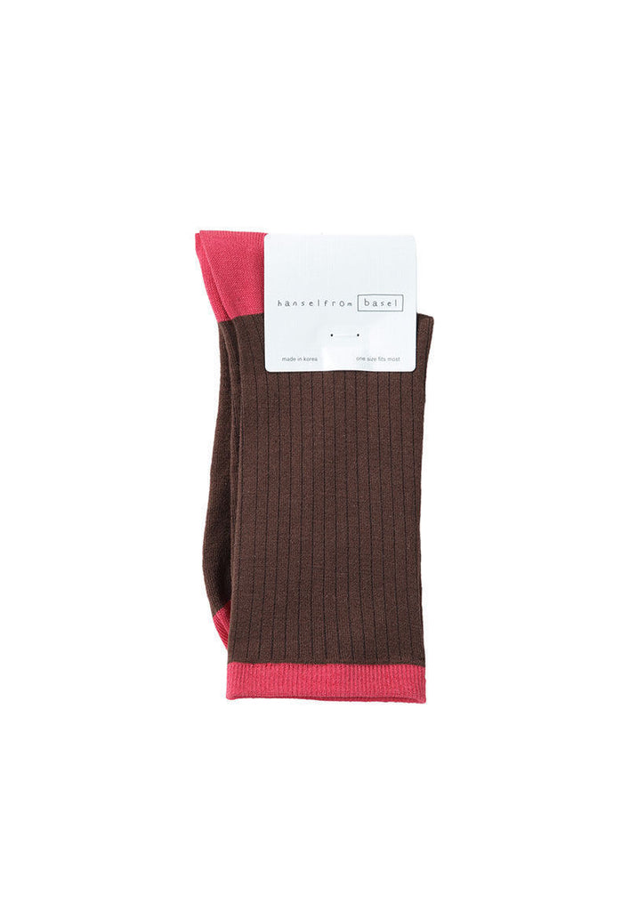 Silk Rib Colorblock Socks - MERGE W AHB02BSS13