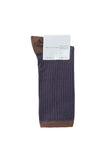 Silk Rib Colorblock Socks - MERGE W AHB02MSS13