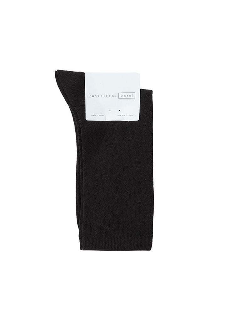 Silk Rib Crew Socks