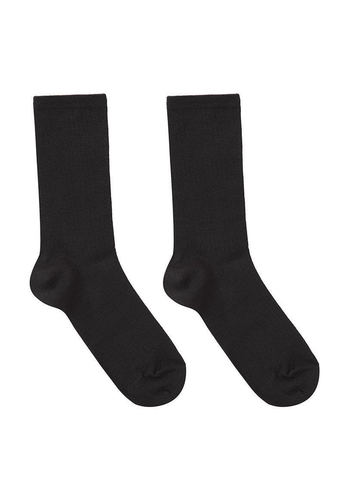 Silk Rib Crew Socks