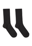 Silk Rib Crew Socks