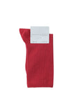 Silk Rib Crew Socks