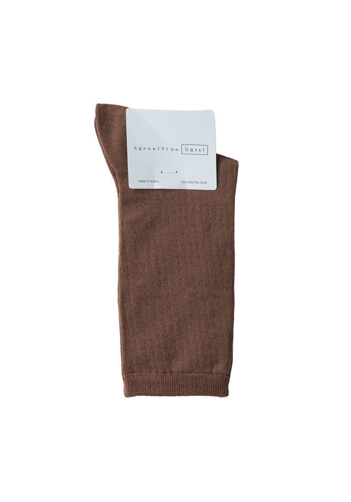 Silk Rib Crew Socks