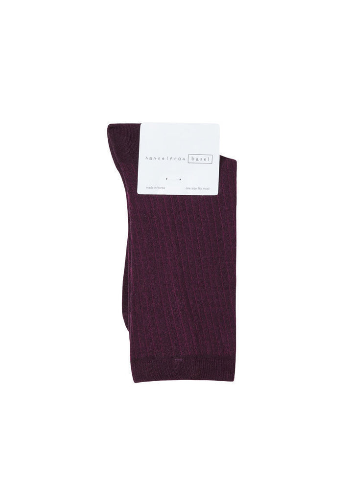 Silk Rib Crew Socks