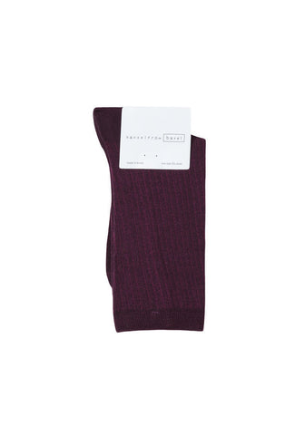 Silk Rib Crew Socks