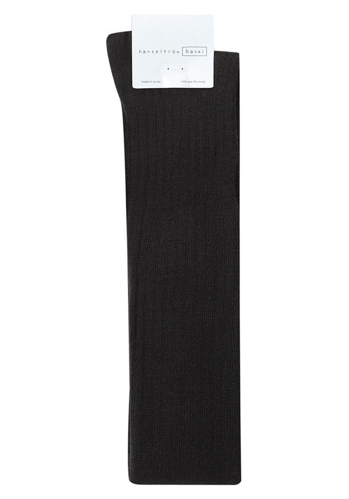 Wool Rib Thigh High Socks