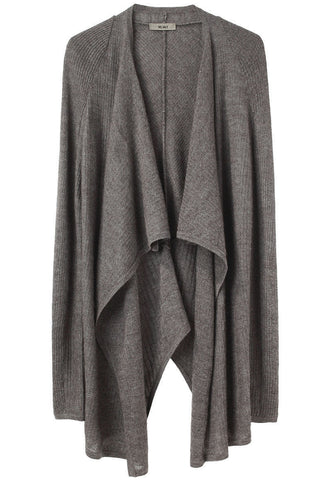 Fine Alpaca Drape Front Cardigan
