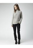 Asymmetric Rib Turtleneck