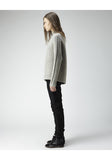 Asymmetric Rib Turtleneck